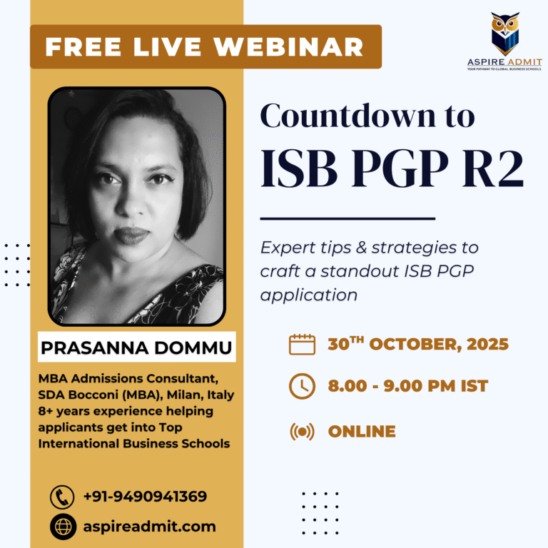ISB PGP admissions